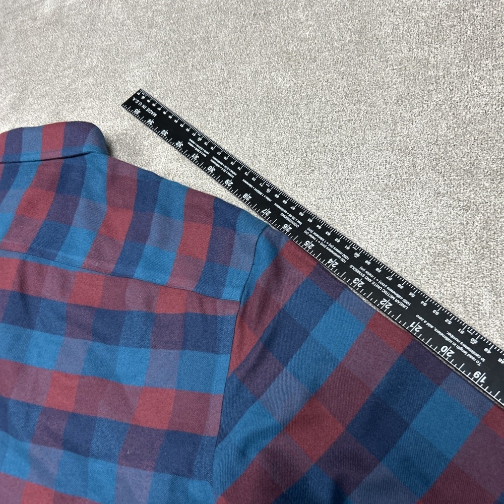 Untuckit Shirt Mens 3XL Flannel Button Up Lung Sleeve Colorful Check Casual - Picture 7 of 8